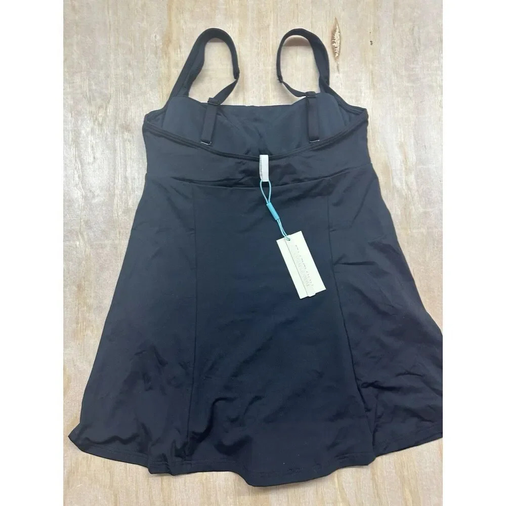 Sea Level Australia Womens Black Swim Dress Recycled Nylon Size US 6 NEW - Picture 2 of 6